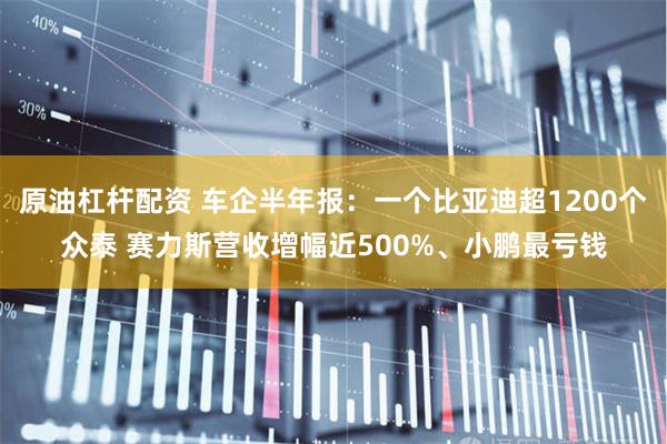 原油杠杆配资 车企半年报：一个比亚迪超1200个众泰 赛力斯营收增幅近500%、小鹏最亏钱